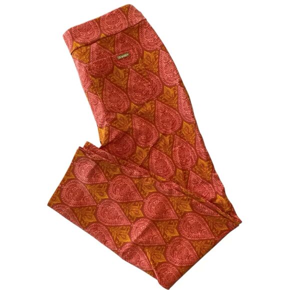 Spartina 449 Maren Pull-On Pants Womens XL Mid Rise Boho Paisley Stretch Casual - Picture 2 of 11